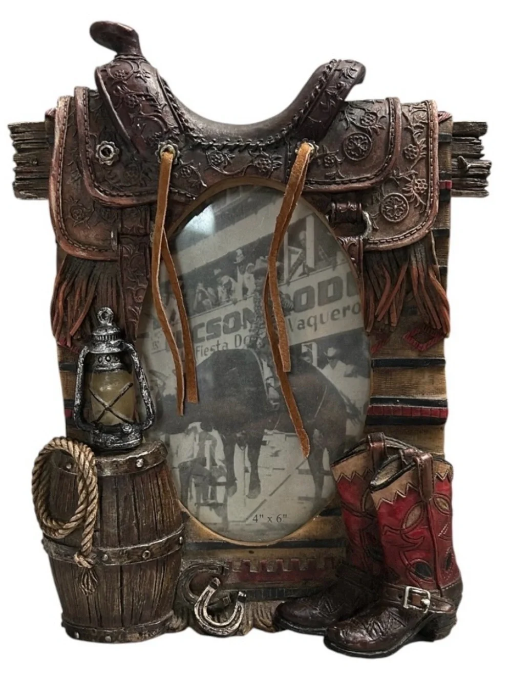 Rustic Western 3D Photo Frame 4x6